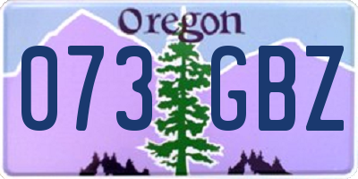 OR license plate 073GBZ