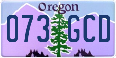 OR license plate 073GCD