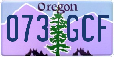 OR license plate 073GCF