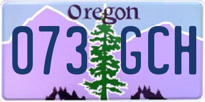 OR license plate 073GCH