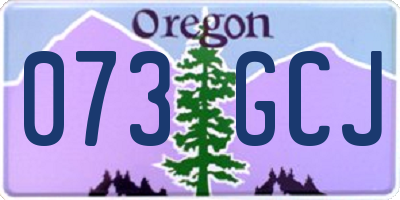OR license plate 073GCJ