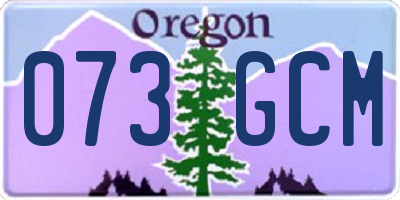 OR license plate 073GCM