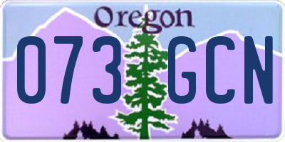 OR license plate 073GCN
