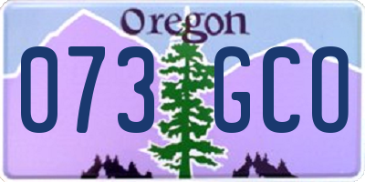 OR license plate 073GCO