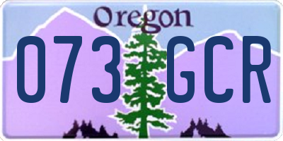 OR license plate 073GCR