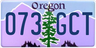OR license plate 073GCT