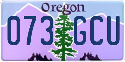 OR license plate 073GCU