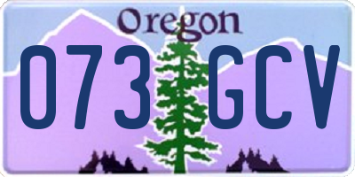 OR license plate 073GCV