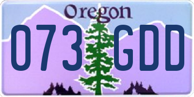 OR license plate 073GDD