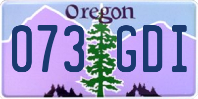 OR license plate 073GDI