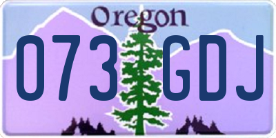 OR license plate 073GDJ