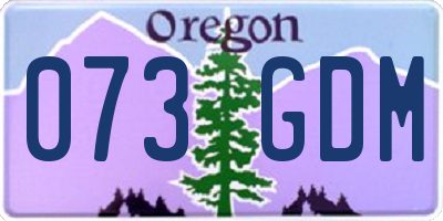 OR license plate 073GDM