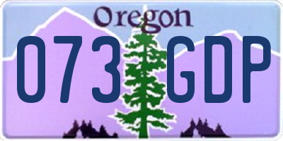OR license plate 073GDP