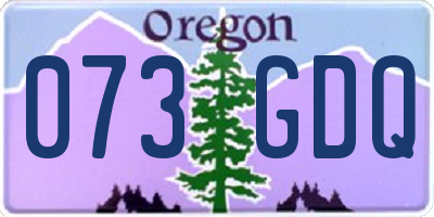 OR license plate 073GDQ