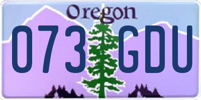 OR license plate 073GDU