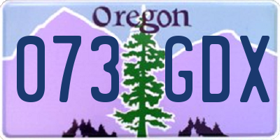 OR license plate 073GDX