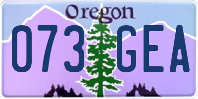 OR license plate 073GEA