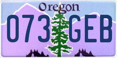 OR license plate 073GEB