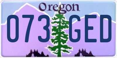 OR license plate 073GED