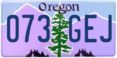 OR license plate 073GEJ