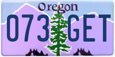 OR license plate 073GET