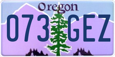 OR license plate 073GEZ