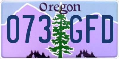 OR license plate 073GFD
