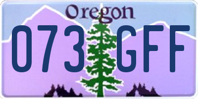 OR license plate 073GFF
