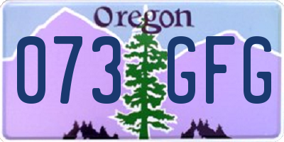 OR license plate 073GFG