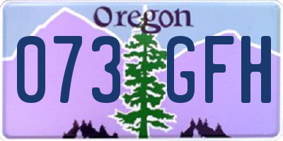 OR license plate 073GFH