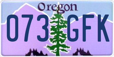 OR license plate 073GFK