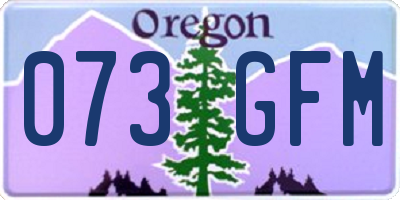 OR license plate 073GFM