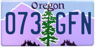OR license plate 073GFN