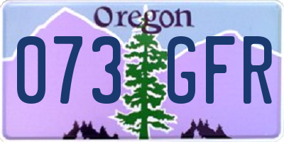OR license plate 073GFR
