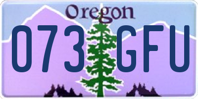 OR license plate 073GFU