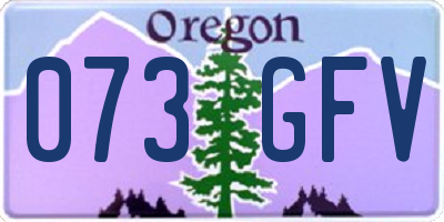 OR license plate 073GFV