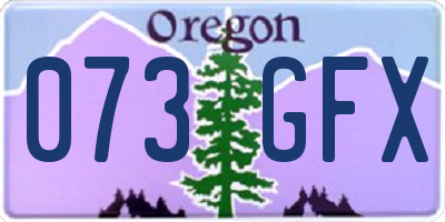 OR license plate 073GFX