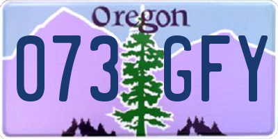 OR license plate 073GFY