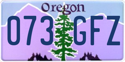 OR license plate 073GFZ
