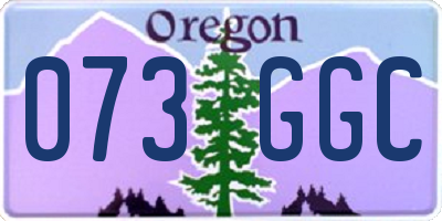 OR license plate 073GGC