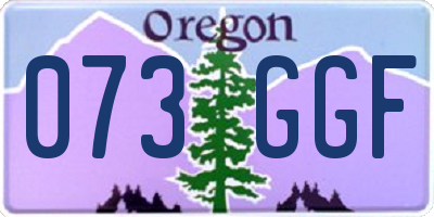 OR license plate 073GGF