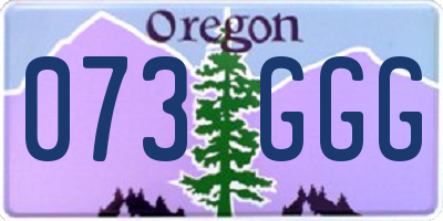 OR license plate 073GGG