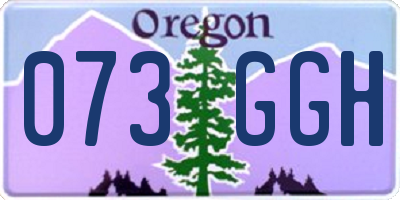 OR license plate 073GGH