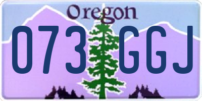 OR license plate 073GGJ