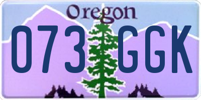 OR license plate 073GGK