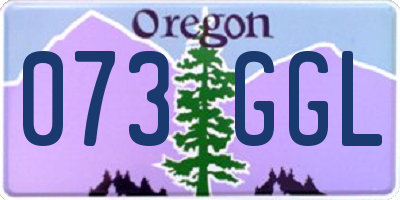 OR license plate 073GGL
