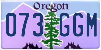 OR license plate 073GGM