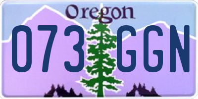 OR license plate 073GGN