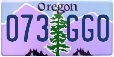 OR license plate 073GGO