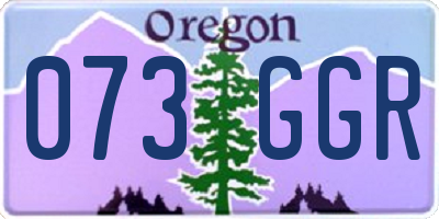 OR license plate 073GGR